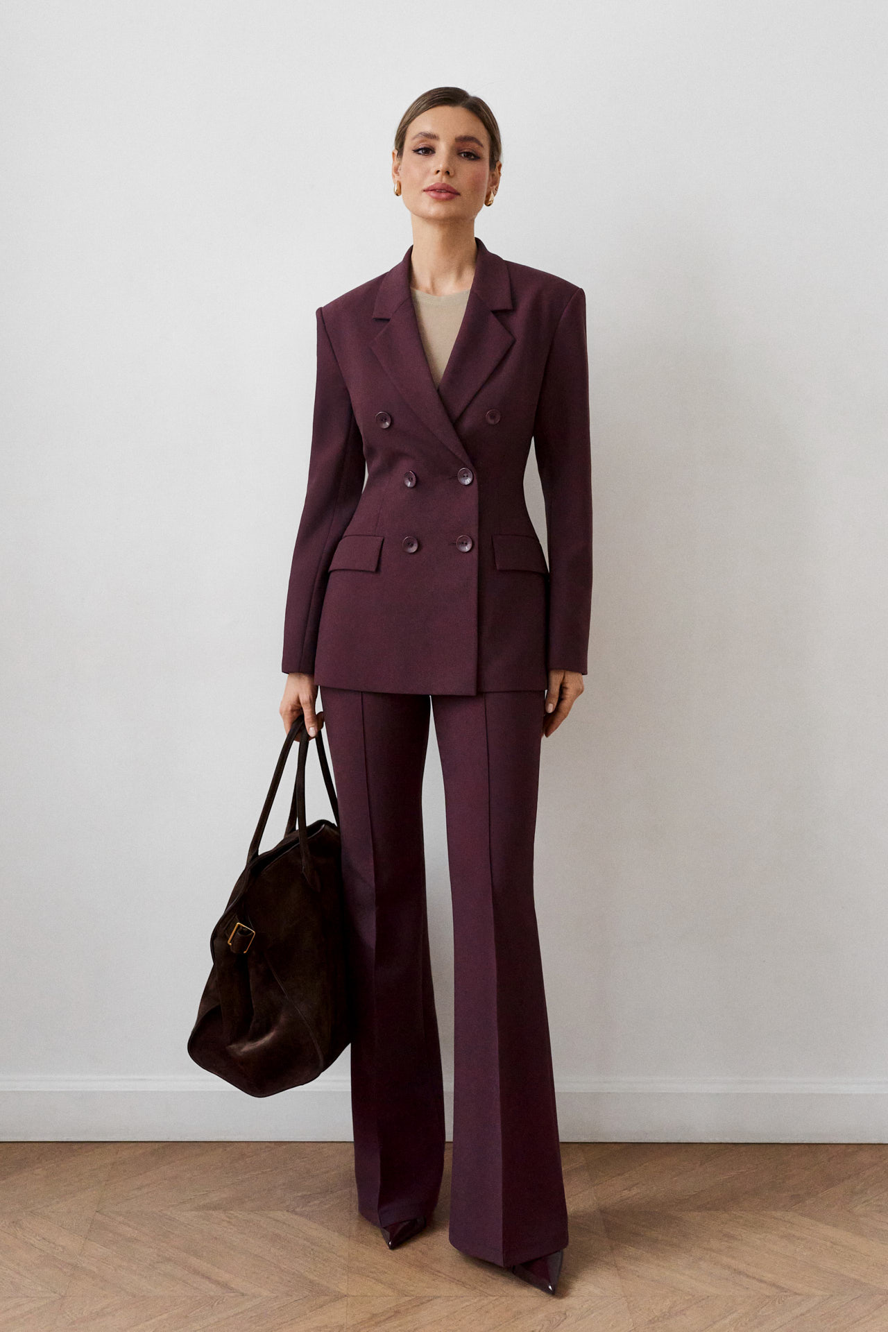 Двубортный жакет с лацканами