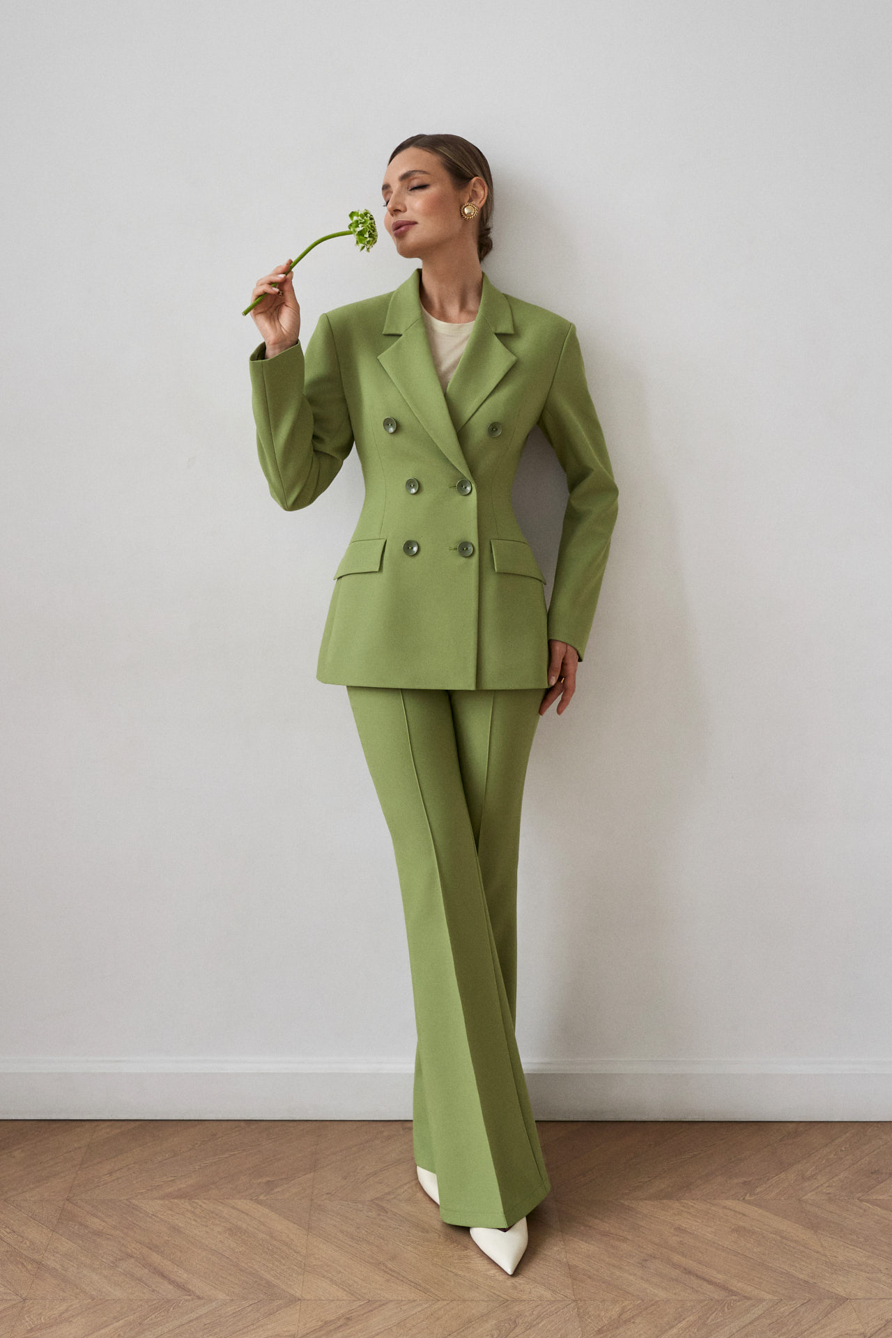 Двубортный жакет с лацканами