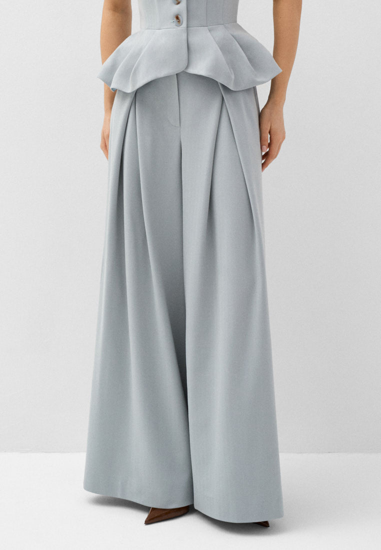 Брюки баллоны с акцентными защипами