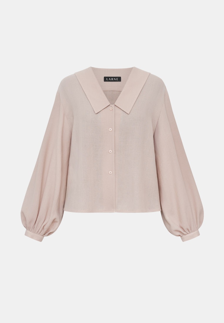 Блуза из мягкой шерсти с объёмными рукавами