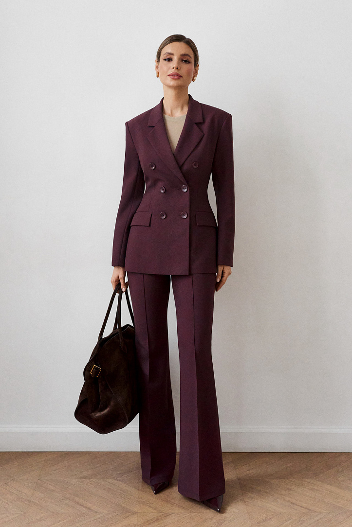 Двубортный жакет с лацканами