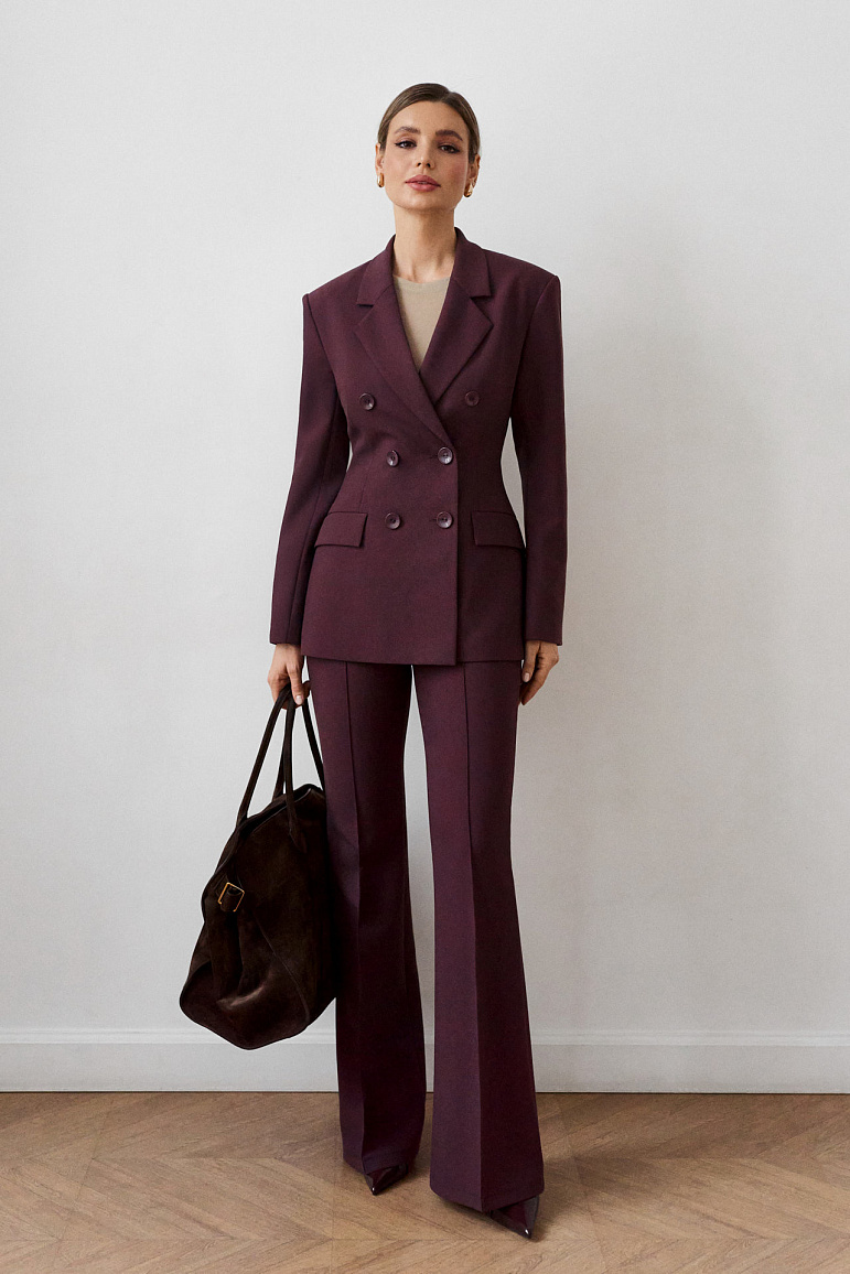 Двубортный жакет с лацканами